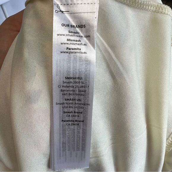 Mismash White Pink Floral Cap Sleeve Formal White Midi Dress Women’s Size Medium - Picture 15 of 16